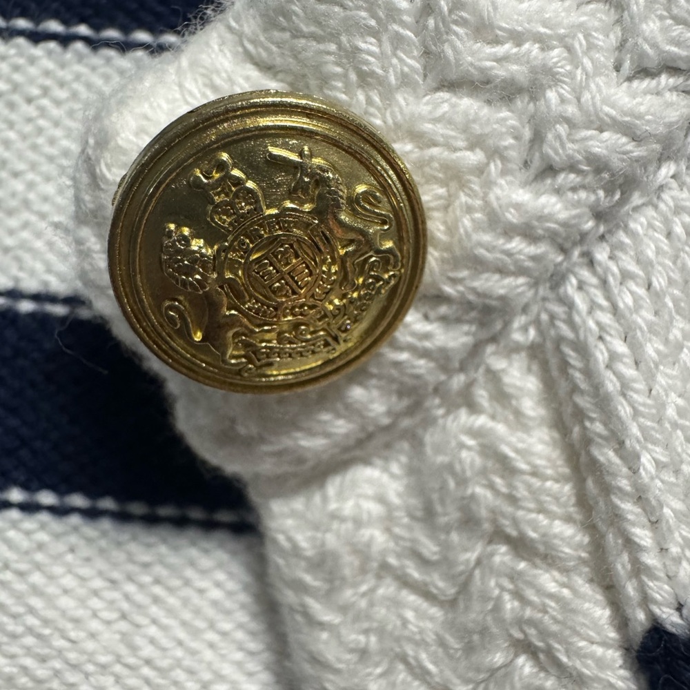 J. Crew Women's Navy and White Striped Cardigan - Picture 6 of 13